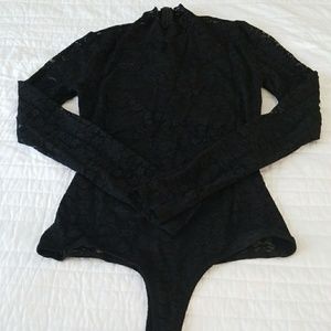 Black lace bodysuit